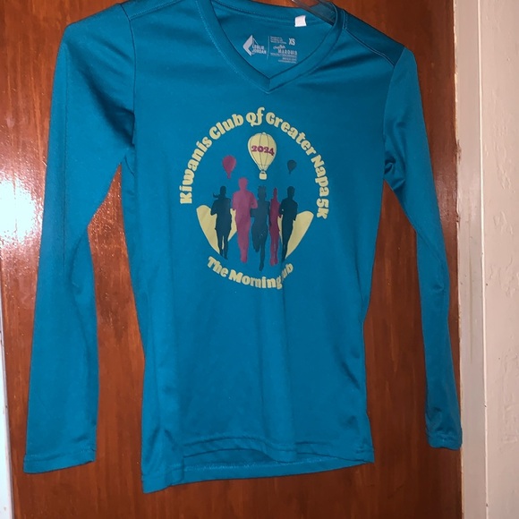 Leslie Jordan Cheetah Marquis Napa 5k running long sleeve workout shirt - Picture 1 of 4